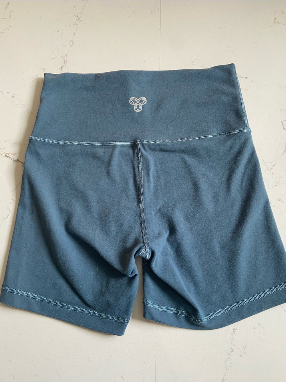 TNA High-Waist Slate Blue Active Bike Shorts